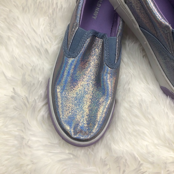 Old Navy Lavender Iridescent Slip on Sneakers 4 - Picture 2 of 12